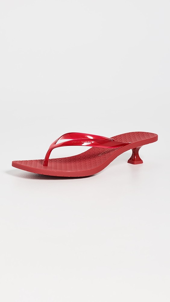 Jelly Heel Flip Flops - Toucan Red