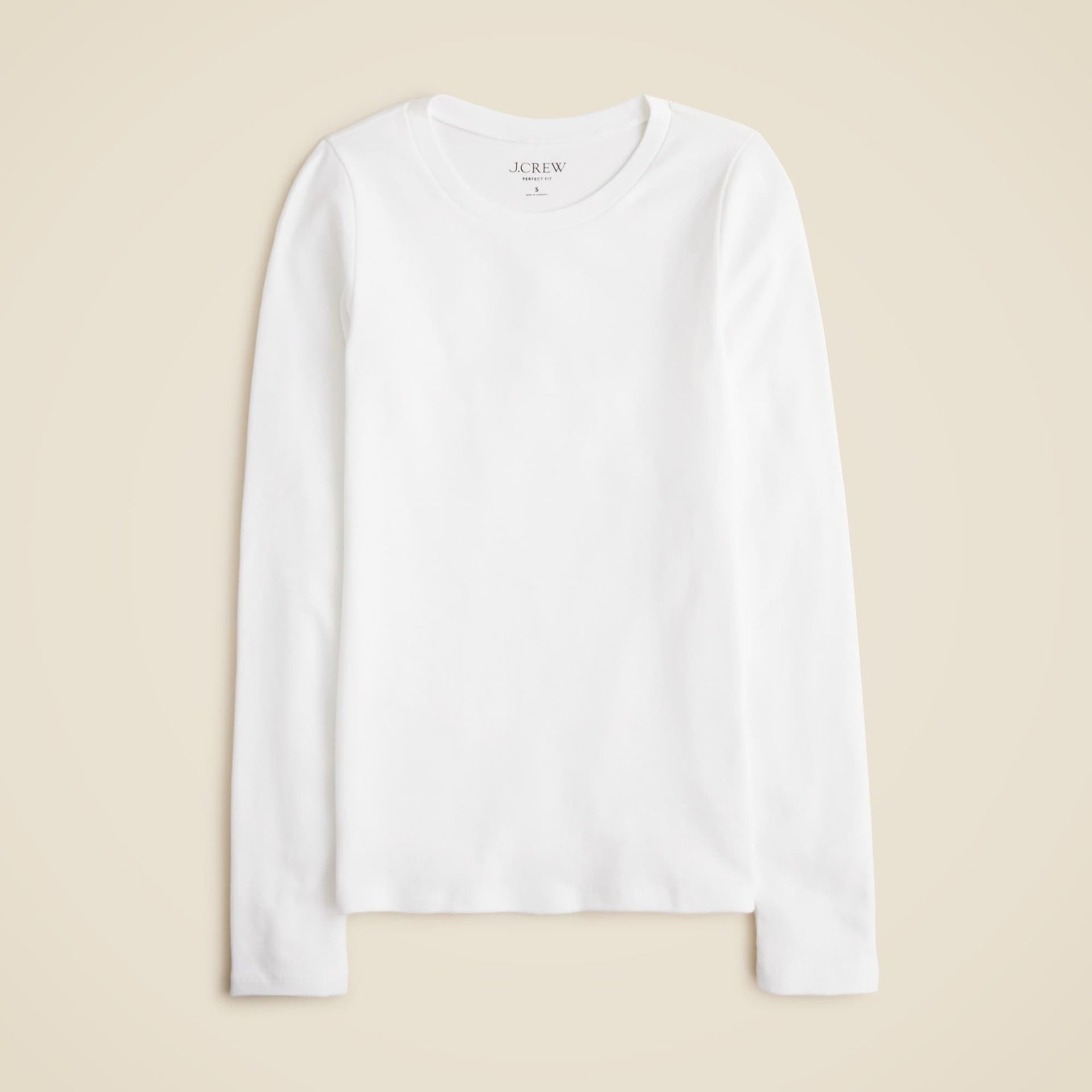 Perfect-Fit Long-Sleeve Crewneck T-Shirt