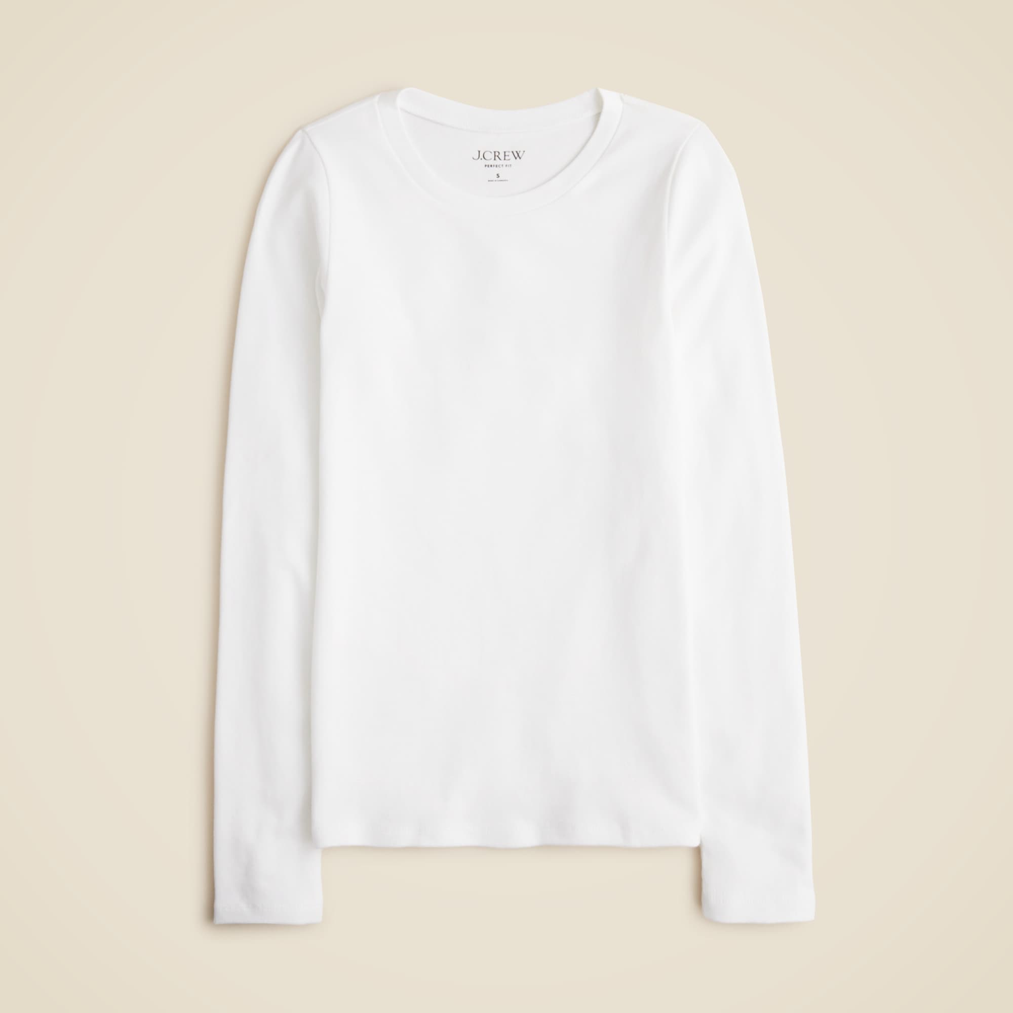 Perfect-Fit Long-Sleeve Crewneck T-Shirt