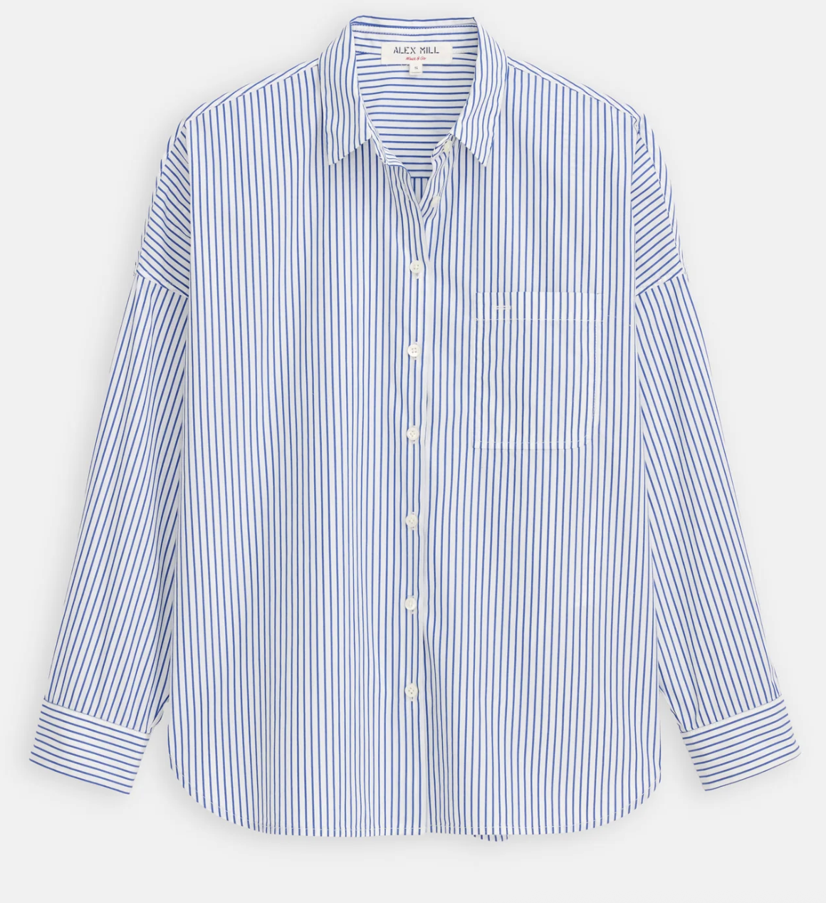 Alex Mill, Jo Striped Shirt In Cotton Poplin