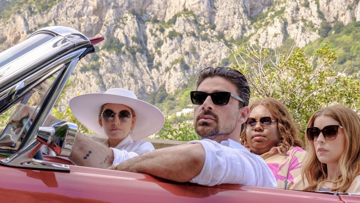 Blake Lively, Michel Morrone, Alex Newell and Anna Kendrick in Another Simple Favor
