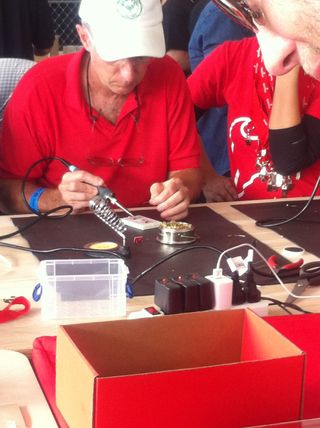 Learning to Solder at Maker Faire