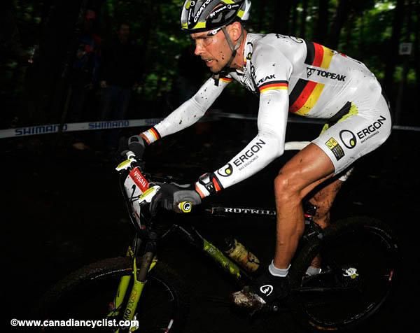 German champion Wolfram Kurschat on the single track.