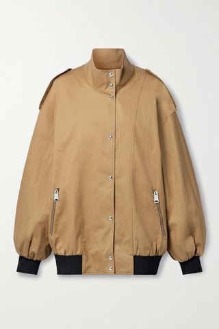 Farris Oversized Paneled Cotton-Blend Bomber Jacket