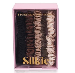 SILKIE x4 Set 100% Pure Mulberry Silk scrunchies