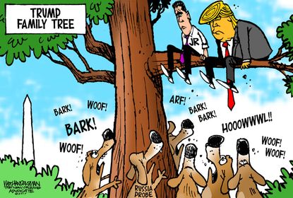 Political cartoon U.S. Russian collusion Trump Jr. family tree