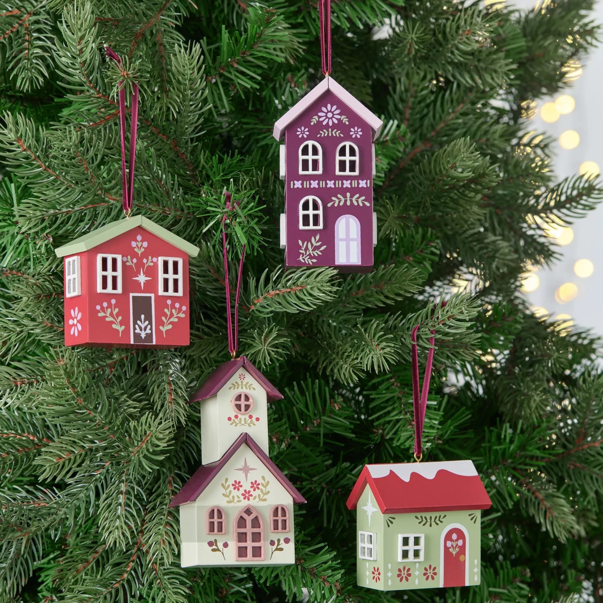 John Lewis The Cherisher Wooden House Tree Decoration