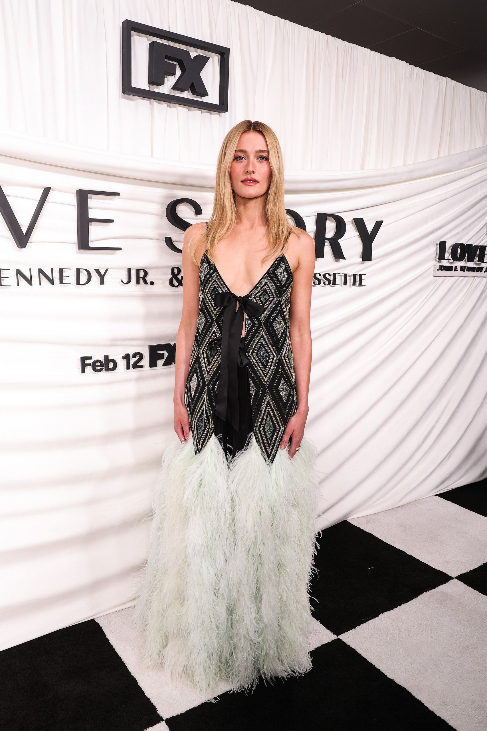 Sarah Pidgeon attends the premiere of FX’s “Love Story: John F. Kennedy Jr. & Carolyn Bessette” in New York City.