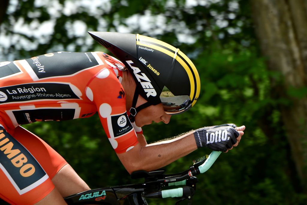 Koen Bouwman riding the Crit&eacute;rium du Dauphin&eacute;'s stage 4 time trial
