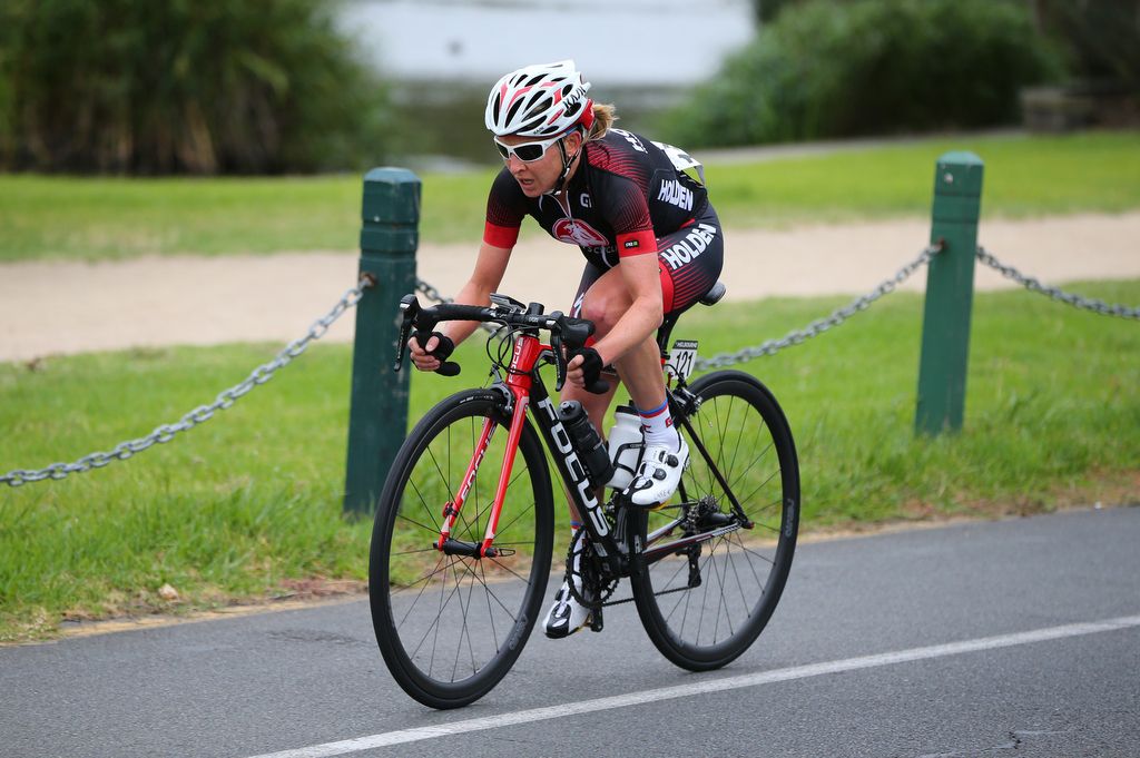 Emma Pooley was guest riding with the Holden team