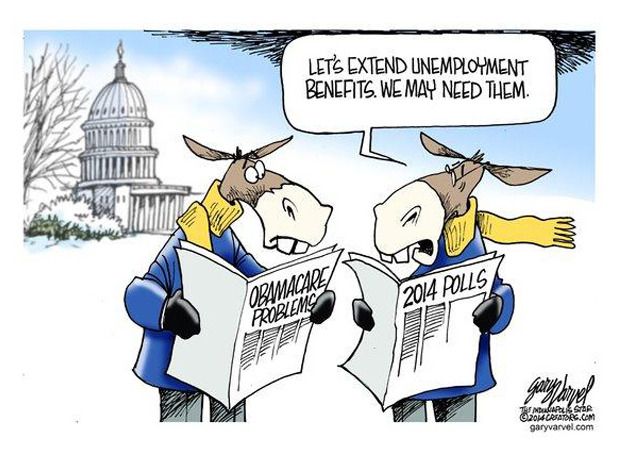 Obama cartoon Obamacare polls