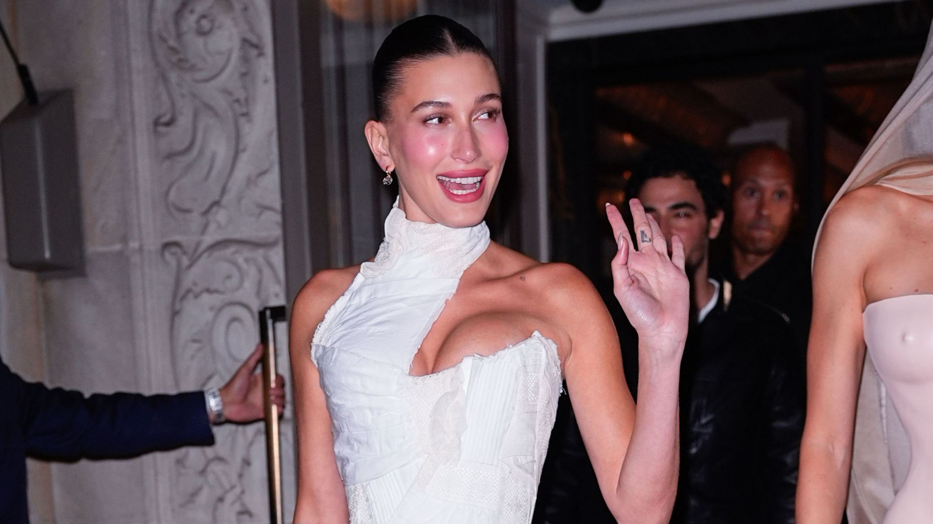 Hailey Bieber at the Met Gala 2026 after party.