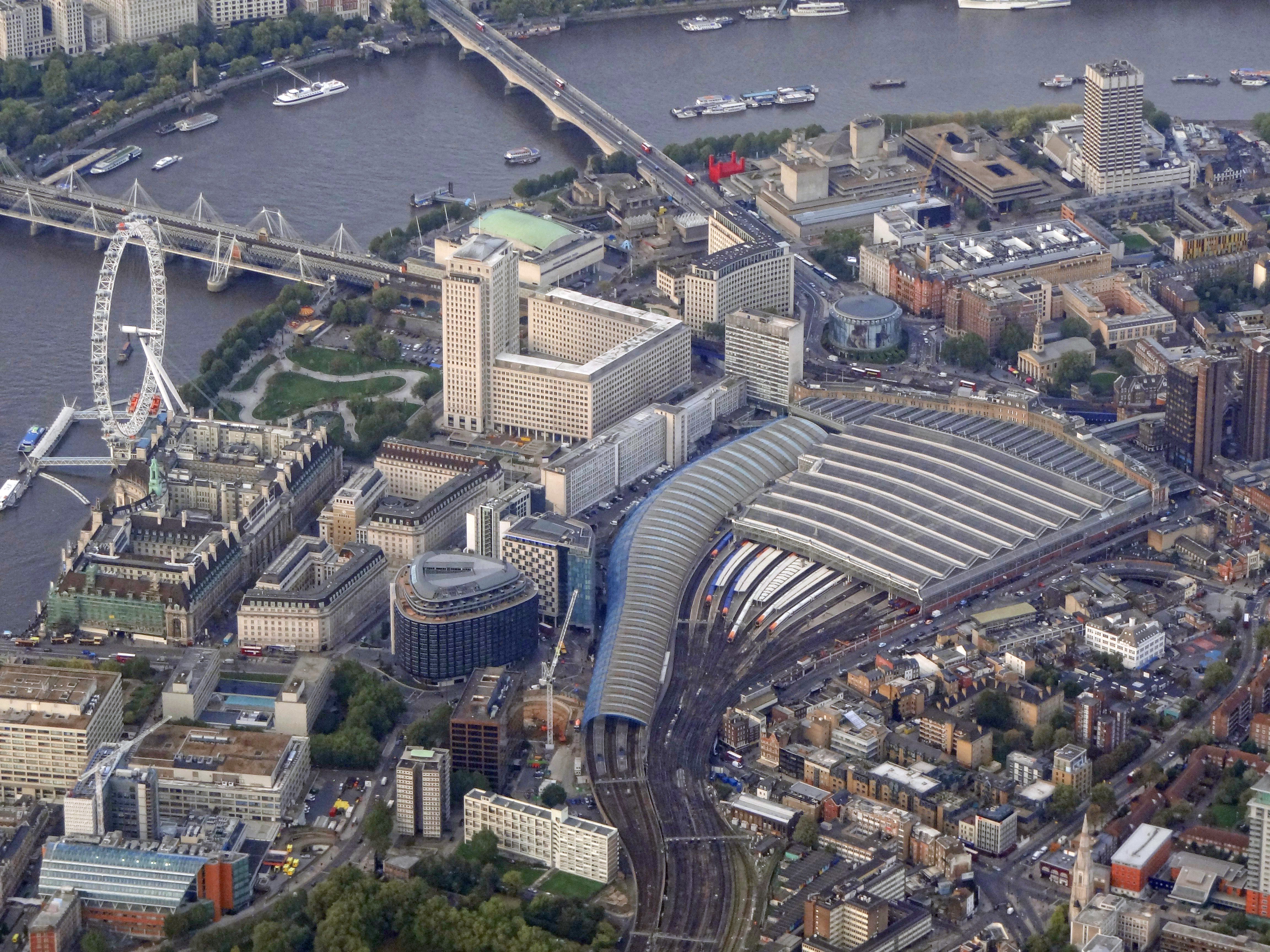 waterloo station from the air