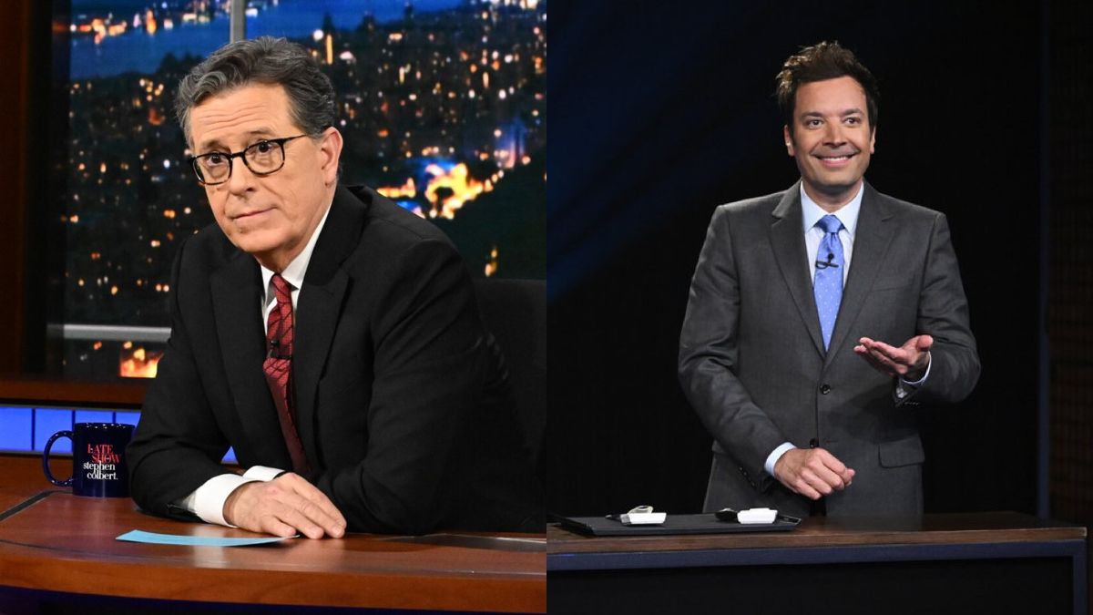 Stephen Colbert on The Late Show and Jimmy Fallon on The Tonight Show