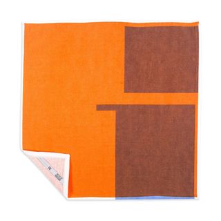 Color block napkin in orange