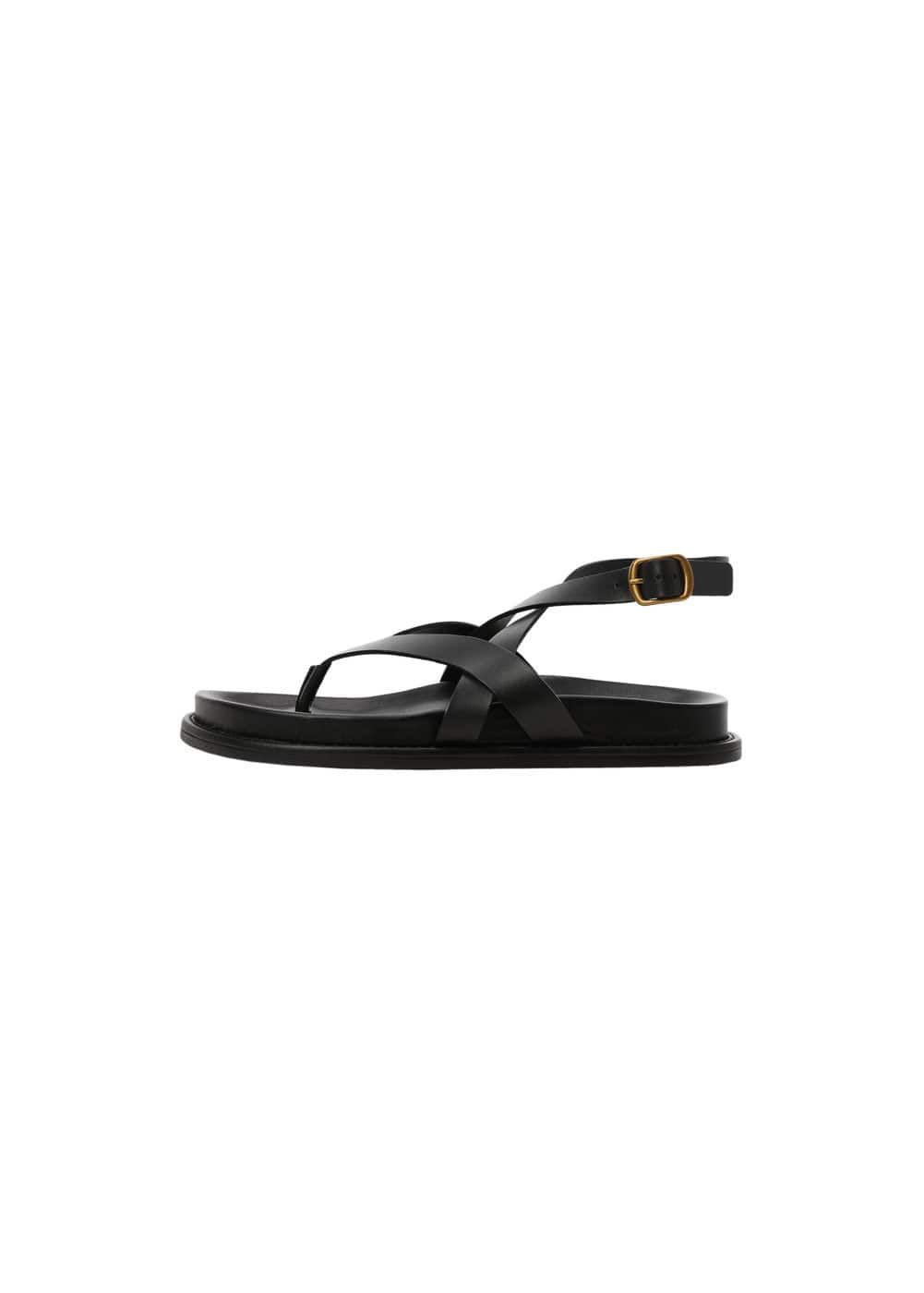 Leather Strap Sandals - Women
