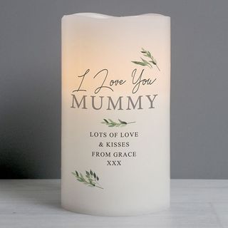 Personalised Botanical LED Candle