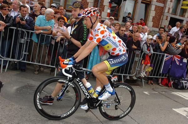 Mountains classification leader Michael Morkov (Saxo Bank) was part of a three-man break on stage 2