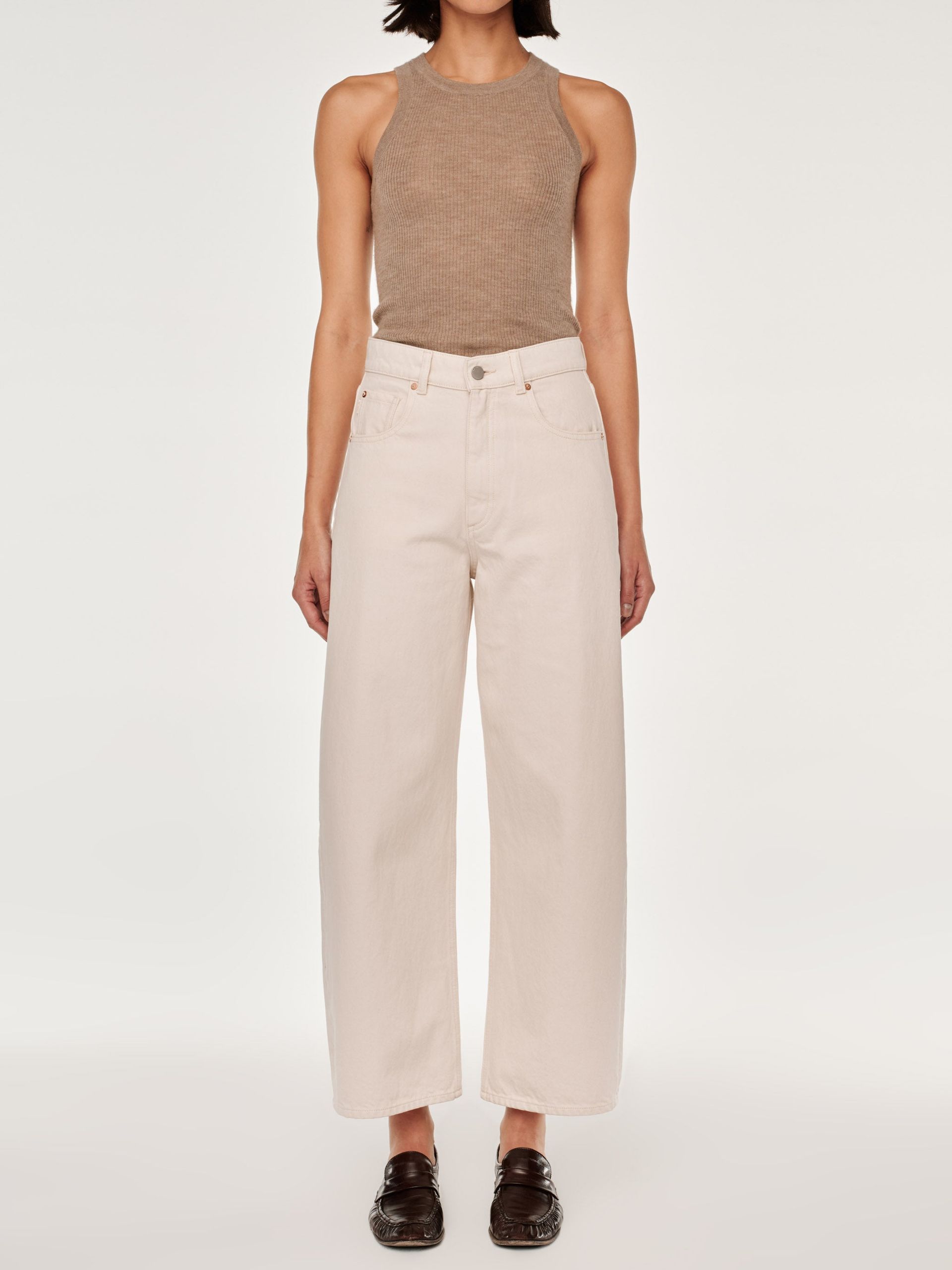 Taylor Relaxed Barrel Ultra High Rise 27" Jeans | Flax - 23 / Flax