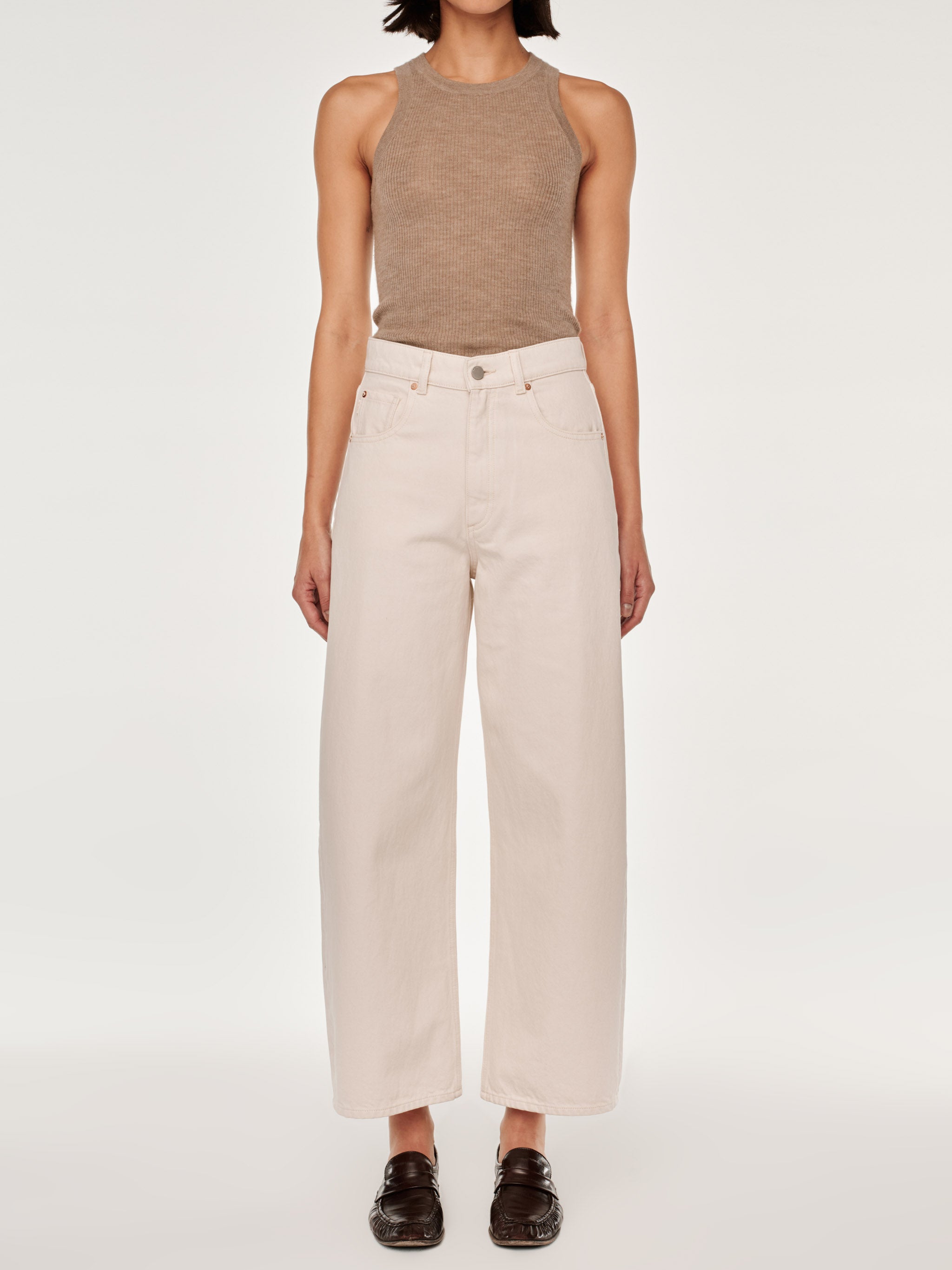 Taylor Relaxed Barrel Ultra High Rise 27" Jeans | Flax - 23 / Flax