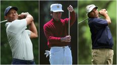 Tiger Woods, Gary Player and Fred Couples in action at the Masters