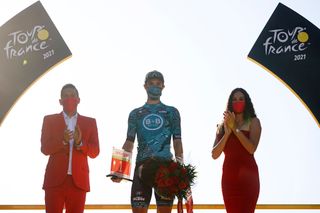 Franck Bonnamour was awarded the super-combatif prize in the 2021 Tour de France