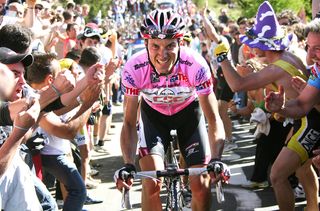 Ivan Basso was the first rider over the Passo di Mortirolo in 2006