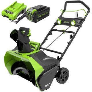 Greenworks 40V 20 Inch Cordless Battery Single-Stage Snow Blower