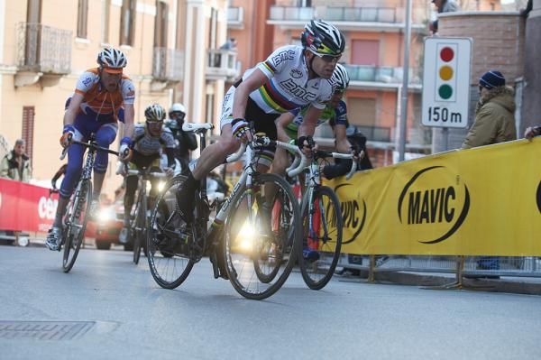 Cadel Evans looked strong on the finishing climb.