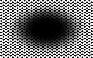 The expanding hole illusion