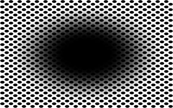 The expanding hole illusion