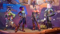 Four Wildgate characters standing side by side