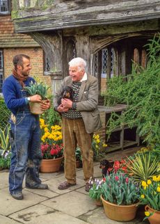 Master of the craft: head gardener Fergus Garrett (left) continues the legacy of Christopher Lloyd at Great Dixter in East Sussex.