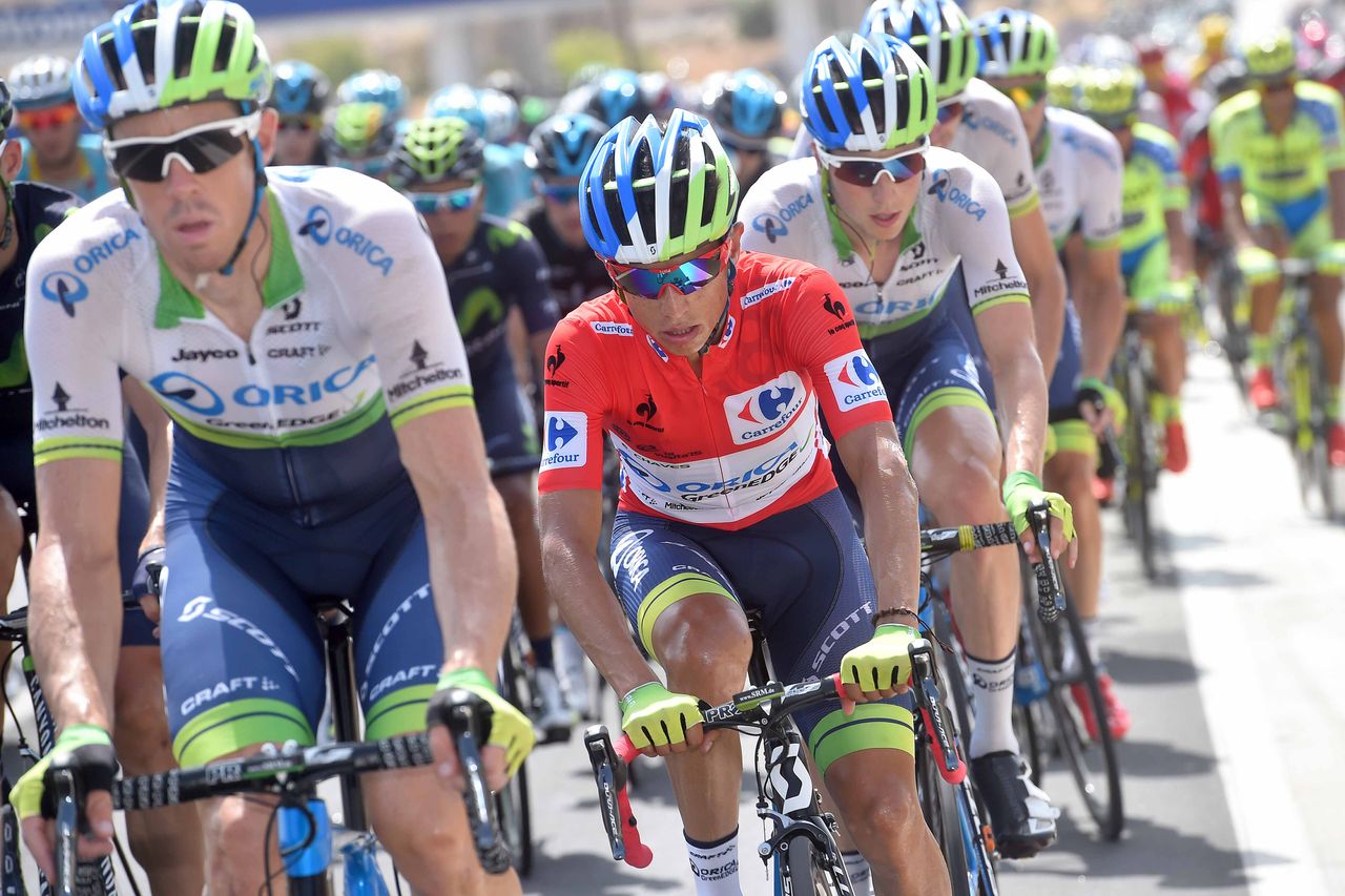 Esteban Chaves (Orica-GreenEdge) on Stage 9 of the Vuelta a Espa&ntilde;a