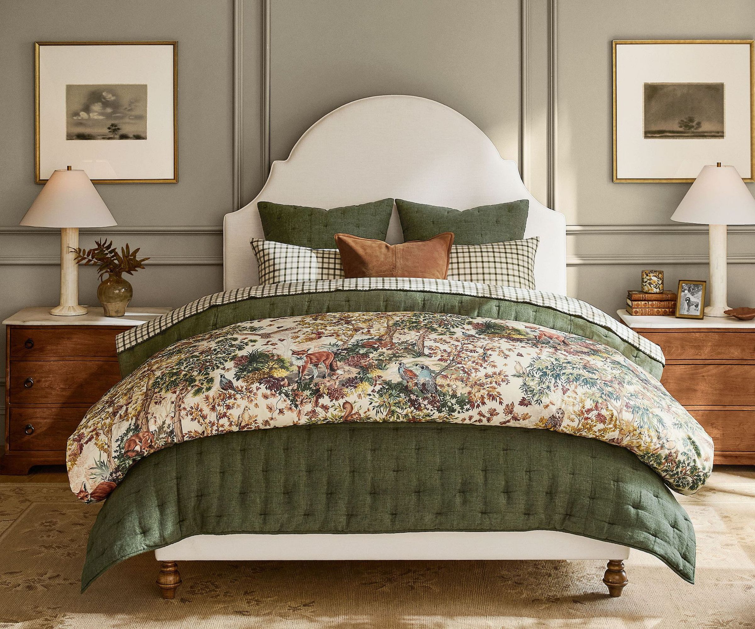 fall bedroom by pottery barn