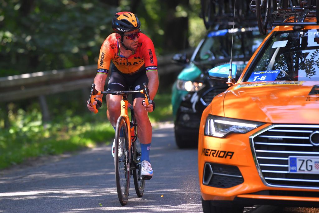 BIELSKOBIALA POLAND AUGUST 07 Mark Cavendish of The United Kingdom and Team Bahrain Mclaren during the 77th Tour of Poland 2020 Stage 3 a 2031km stage from Wadowice to BielskoBiaa 433m TourdePologne tdp20 on August 07 2020 in BielskoBiala Poland Photo by Luc ClaessenGetty Images