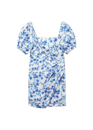 Printed Dress With Balloon Sleeves - Women