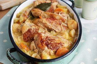 a pot of chicken casserole