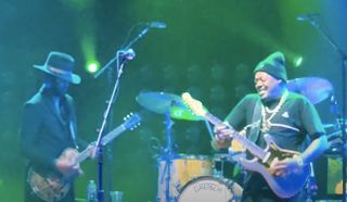 Gary Clark Jr. (left) and Eric Gales perform at the Steven Tanger Center for the Performing Arts in Greensboro, North Carolina 
