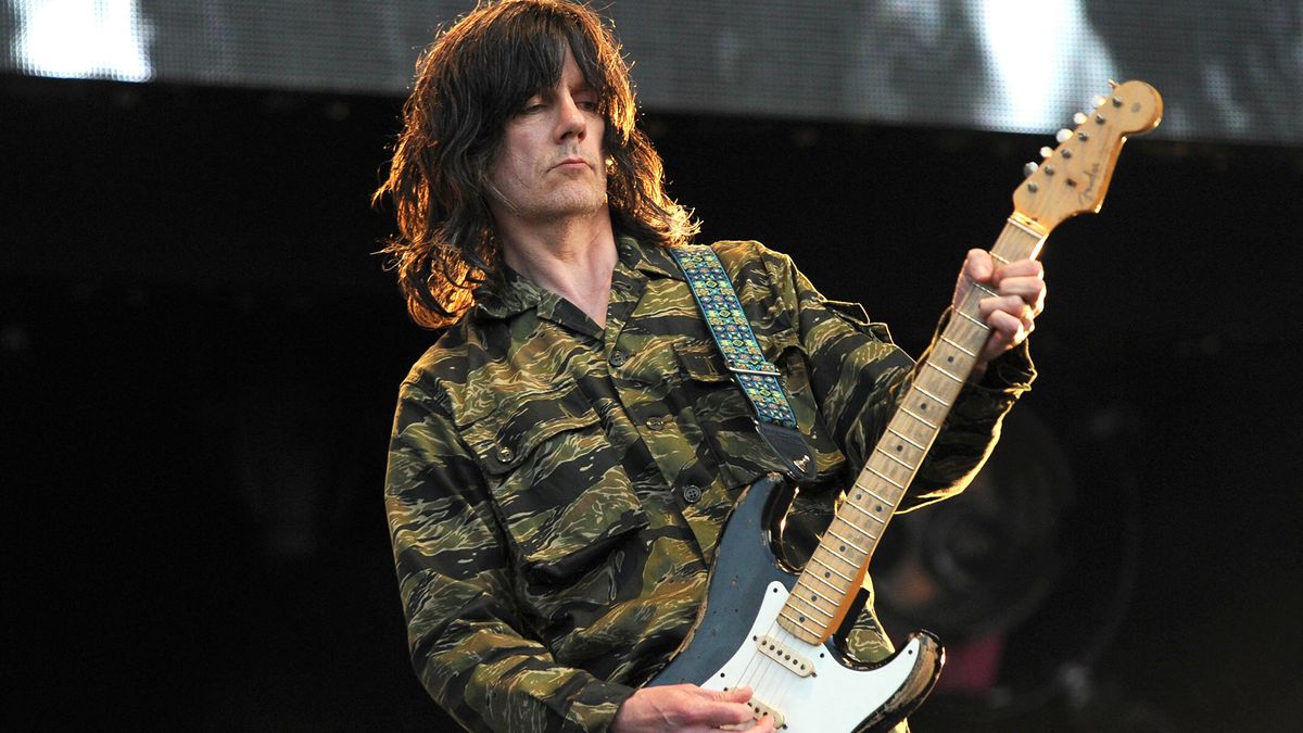 John Squire onstage with the Stone Roses in 2013