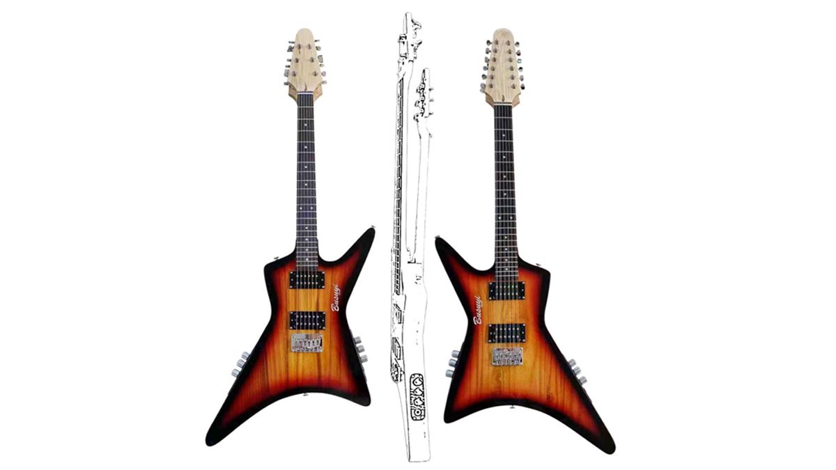 Walmart Busuyi double-neck guitar