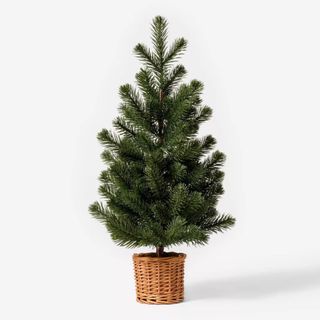 Medium Pine Artificial Tree in Basket