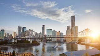 A view of the Brisbane skyline in the morning