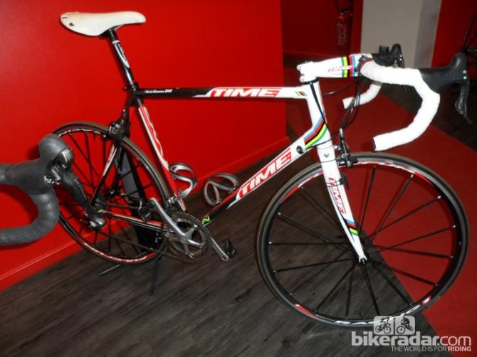 World champs memorabilia in the form of Tom Boonen's 2005 Time