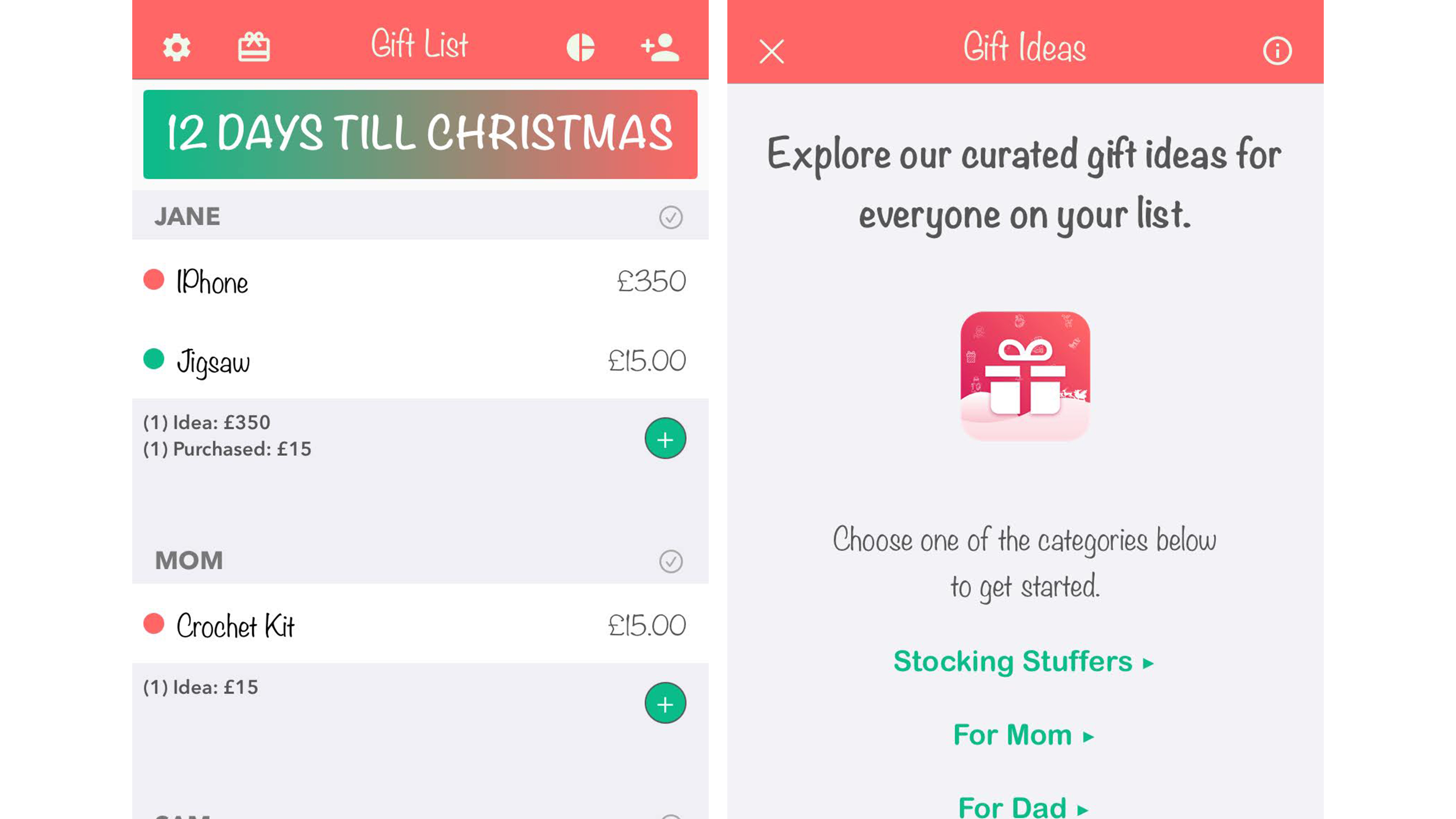 Christmas Gift List Tracker