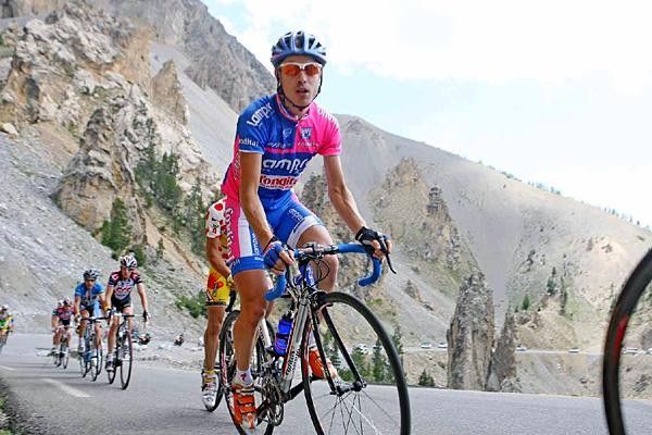 Damiano Cunego (Lampre-Fondital) on the Izoard