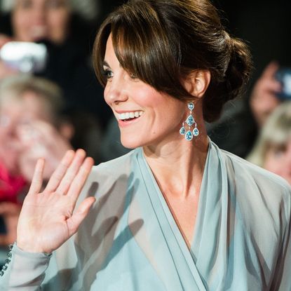 Princess Kate wears an icy blue ballgown