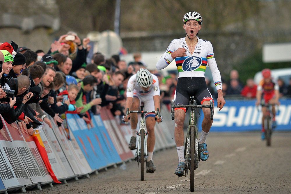 Mathieu Van Der Poel beats Wout van Aert in Namur.