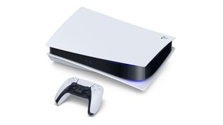 PS5 console and controller in white