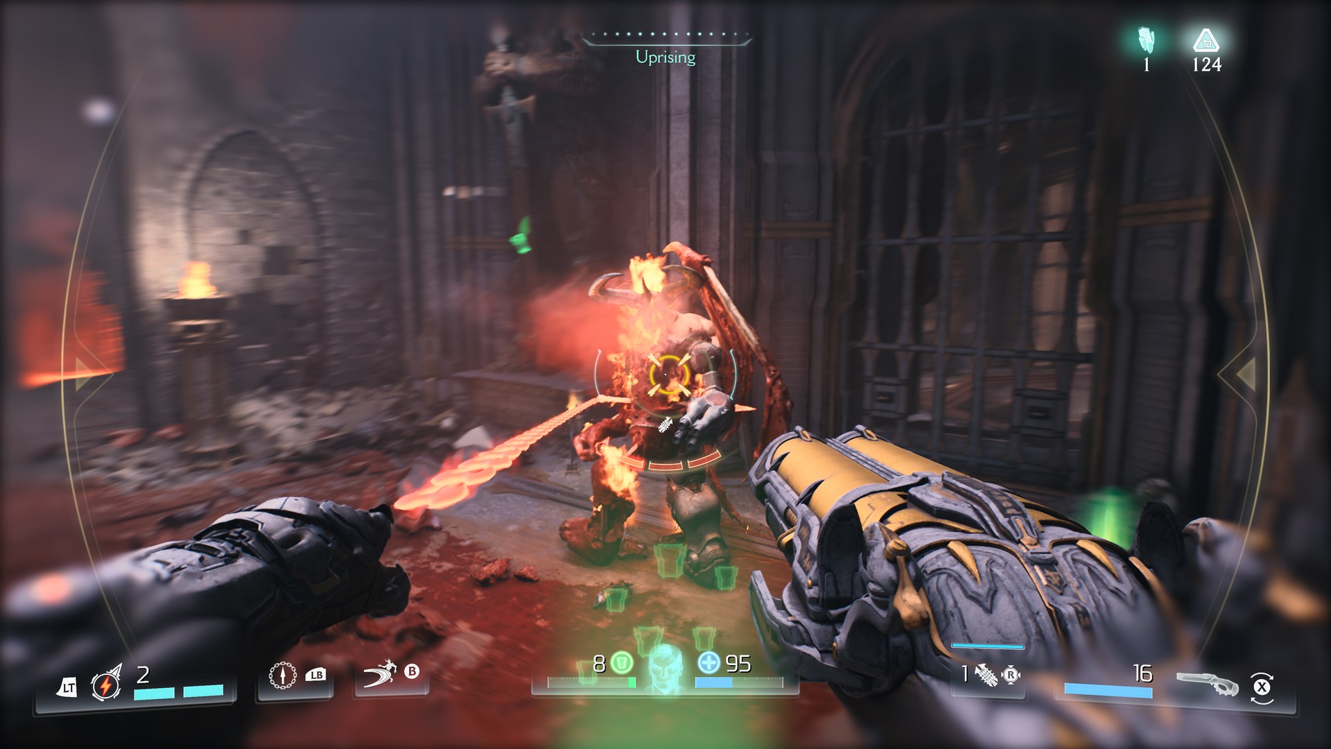 The Doom Slayer grapples a demon with a spear in Doom The Dark Ages - Revelations